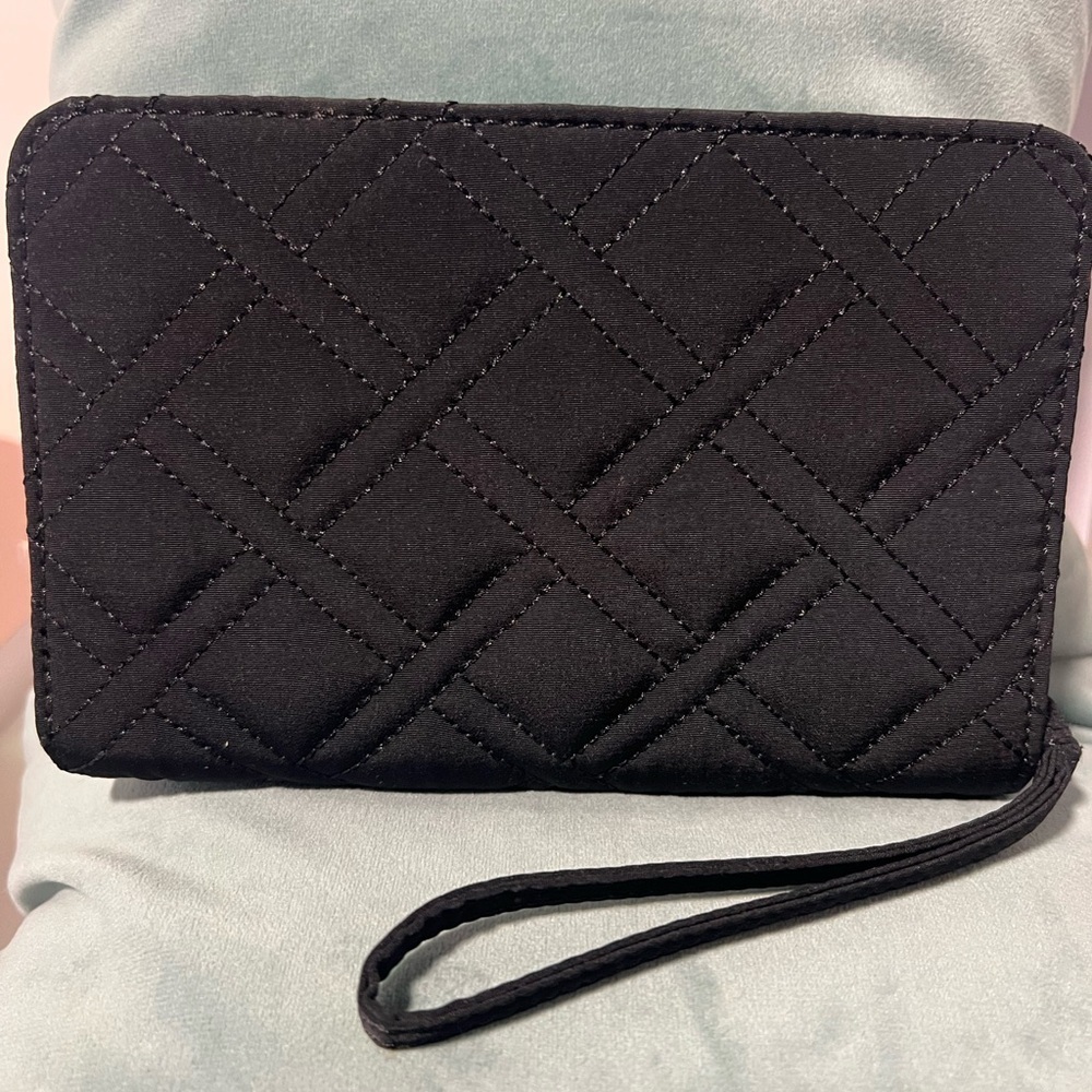 Vera Bradley Black Quilted Wristlet - Picture 2 of 4